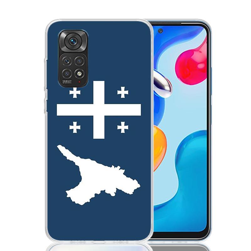 Georgia Flag Phone Case For Xiaomi Redmi Note 15 14 13 12S 12 Pro Plus 11S 11E 11 11T 10S 10 Art Soft Pattern Cover Redmi Note 1