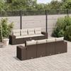 VidaXL Garden Lounge Set with Cushions 9 Pcs, Patio Sofas, Patio Furniture Set, Outdoor Furniture, Brown 3254690