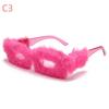 Soft Plush Sunglasses Women For Men Trend Fur Velvet Sun Glasses Female Personality Party Glasses  Accessories