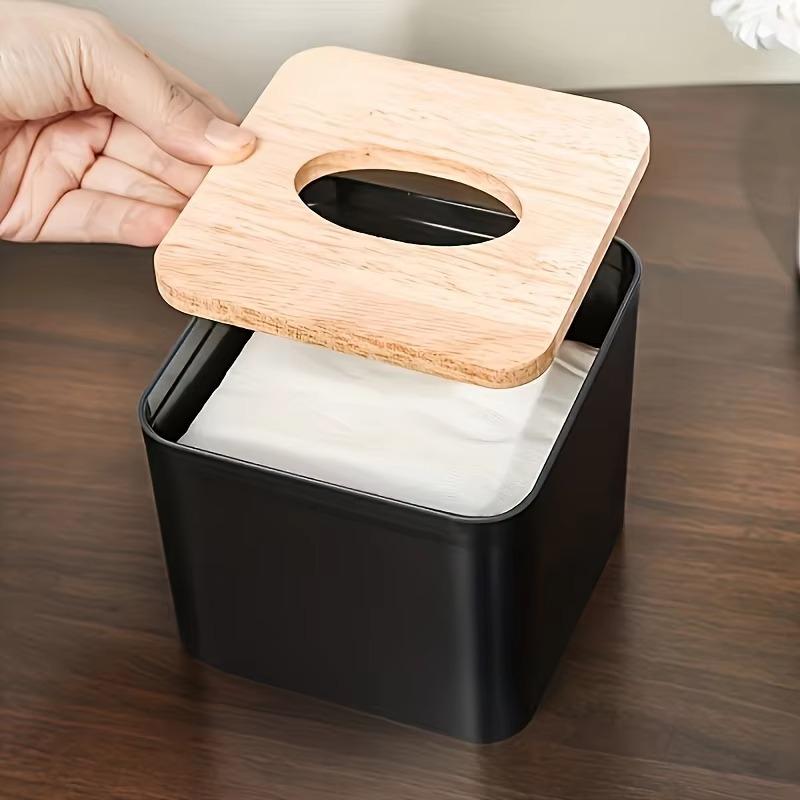 1pc/2pcs-Tissue Box Napkin Holder Case Paper Box Container Bamboo Cover Solid Wood Hotel Storage Box Home Table Decoration