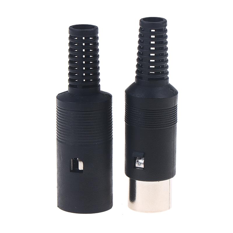 2Pcs/pack 3P 4P 5P 6P 7P 8P DIN Male/Female Plug Soecket Jack With Plastic Handle Keyboard Cable Connector Adaper