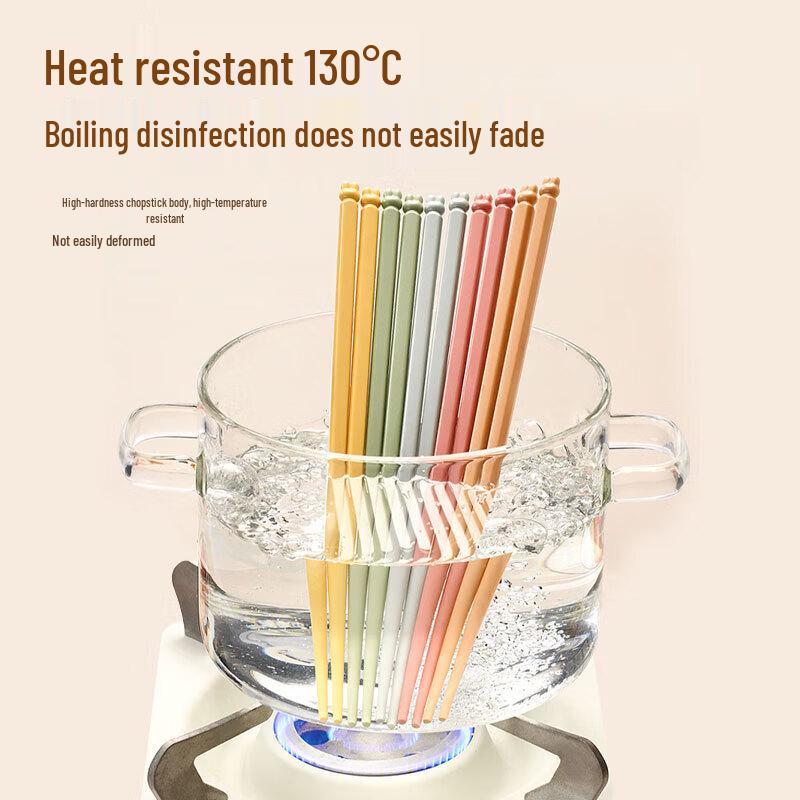 Kangbach Lucky Rabbit 5-Pair Alloy Chopsticks Set