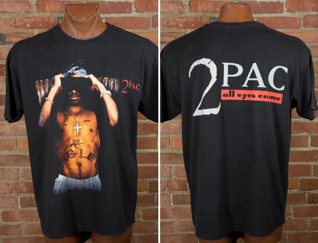 Styl Vintage 2 Pac 1998 All Eyes On Me Oficjalny T-shirt Rapowy Koncertowy