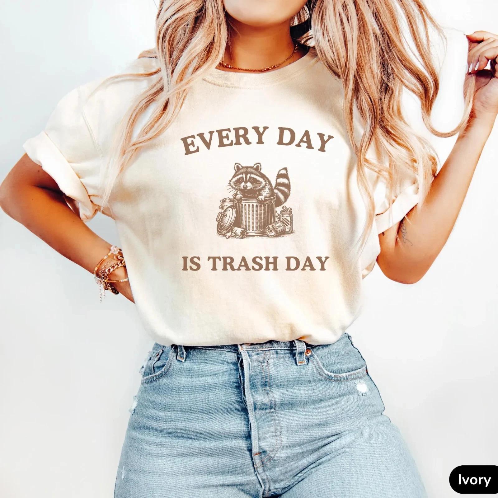 Funny Raccoon T- Shirt Feral Era Trash Panda Unisex Shirt Meme Tee Gift Weirdcore XL