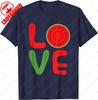 Water Melon Summer Vacation Love Watermelon TShirt Letter Print Tshirt Unisex Summer Cotton Casual Breathable Nostalgia Camisetas