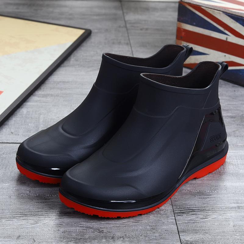 2024 New Fashion Outdoor Men's Rain Boots Unisex Rain Shoes Male Slip On Waterproof Working Shoes Fishing Boots Women Rain Boots