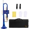 SLADE Bb Trumpet for Beginner B Flat Premium Brass body Colorful Trumpet Professional Brass Musical Instrument with Case Gloves