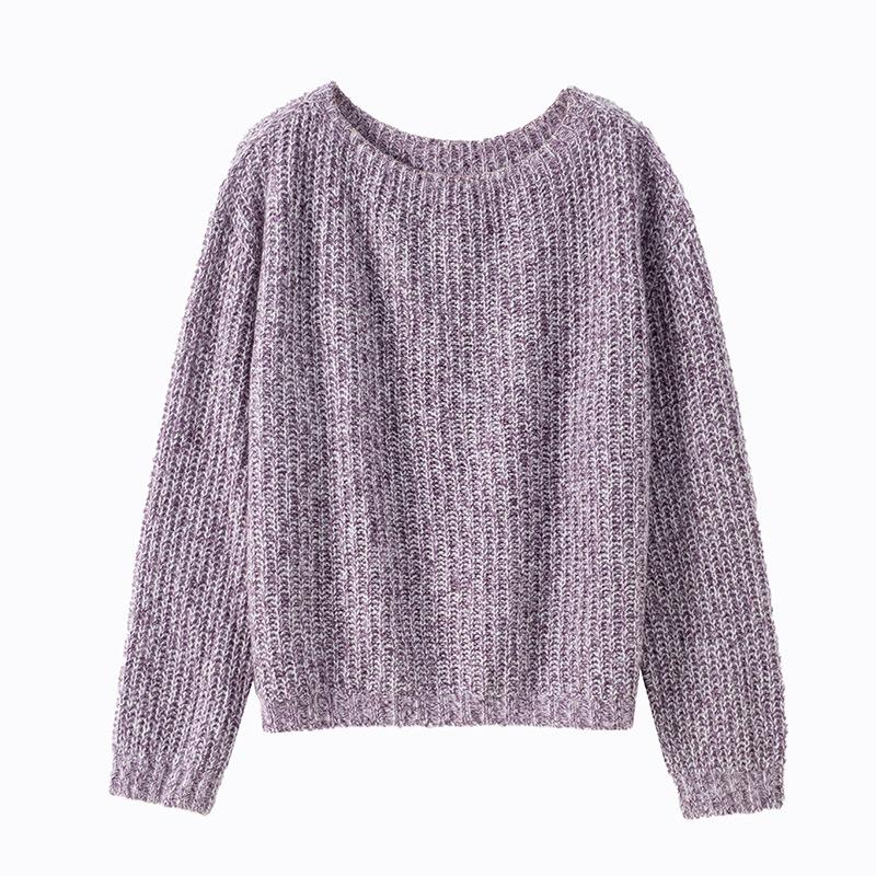 Premium Wear Pullover Baby Camel Fleece Blended Wool Knitted Sweater Jacket Women's Loose Sweater
