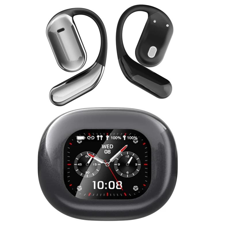 

UYUXIO AI Translating Earbuds Real Time with 144 Languages Translation Earphone with Touch LCD Screen OWS Headphone Ear Buds чорний