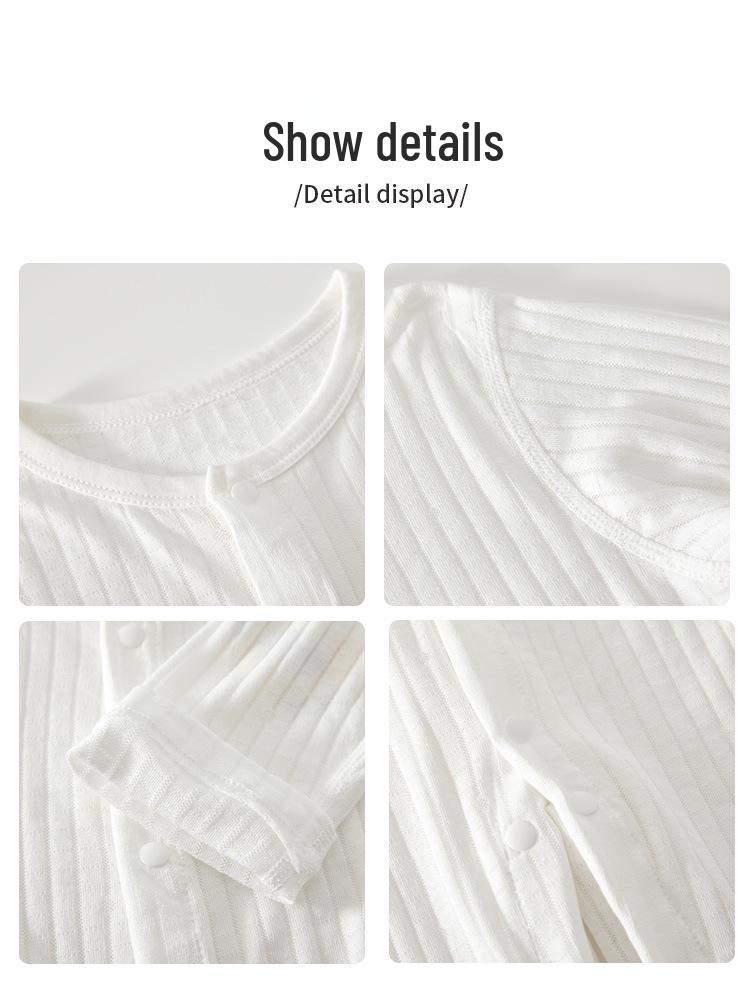Ultra-Thin Bamboo Baby Rompers: Tagless Pajamas for Spring & Autumn