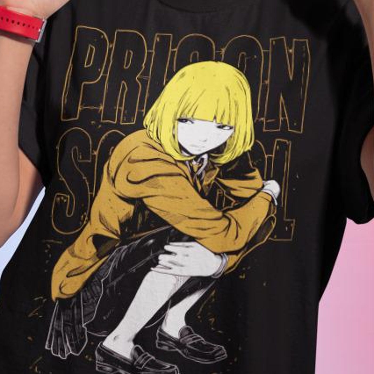 Unisex Prison School Hana Anime T-Shirt, Manga Woman Shirt 4XL