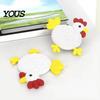 Fun Coffee Cup Coaster Cute Chicken Coaster, 3D Printed Reusable Drink Heat Soft Silicone Insulation Table Protection Mat for Home Office