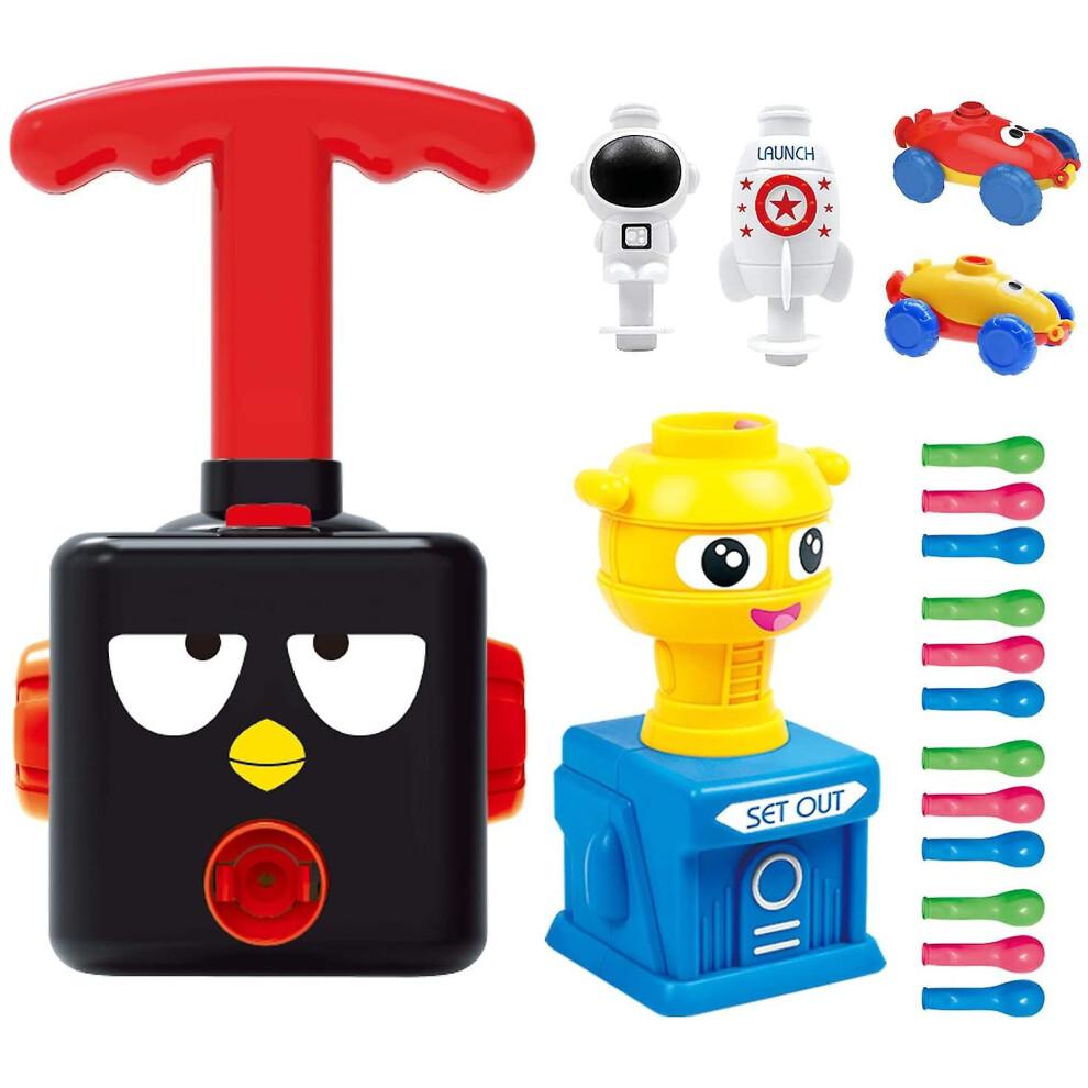 Balloon Launcher & Powered Car Toy Set Aerodynamic Cars Racers Party Supplies Preschool Educational Science Stem Toys with Manual Balloon Pump for Kid