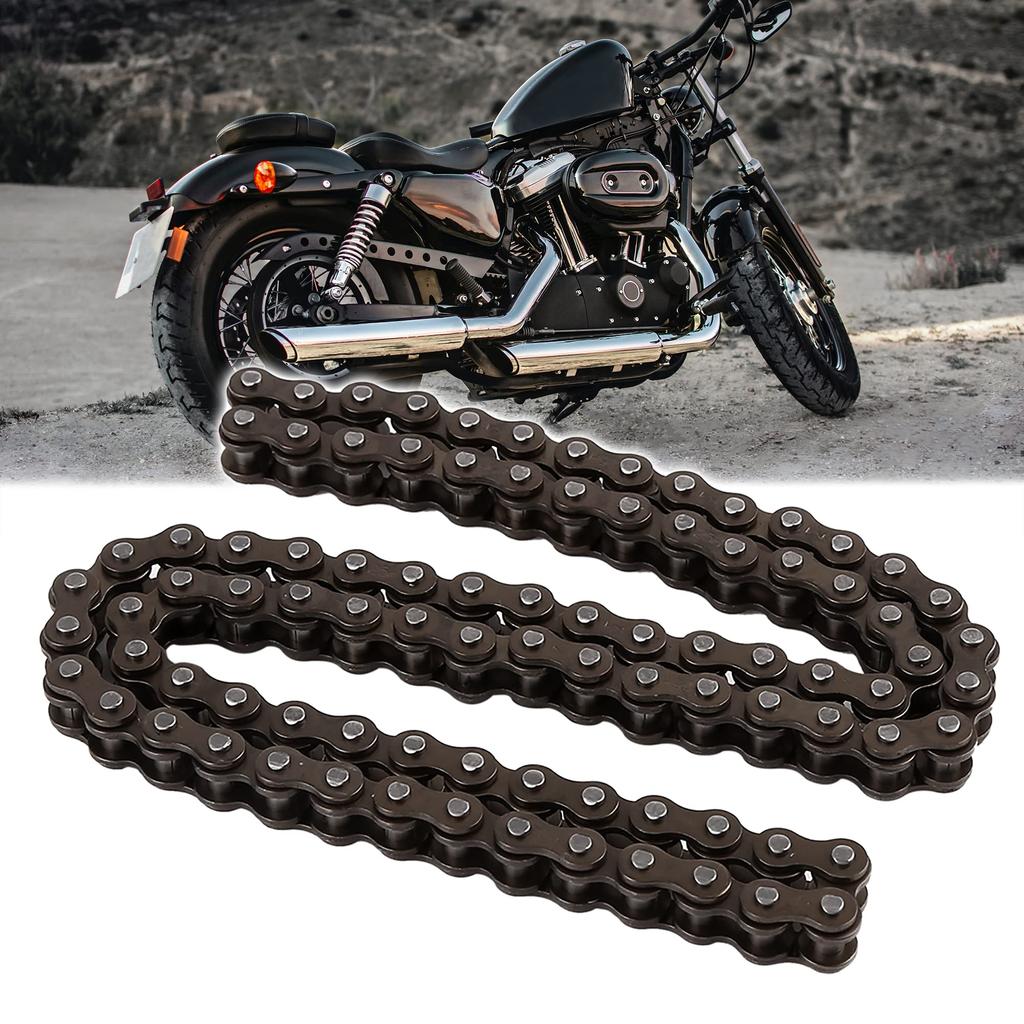 uxcell YBR125 Roller Chain Drive for Motorcycles, Alloy Steel, 25H, for 88L, 21.7 inches (55 cm), Long