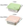 Square Stainless Steel Lunch Box 1/2 Grids Crisper Food Storage Container  Office Workers