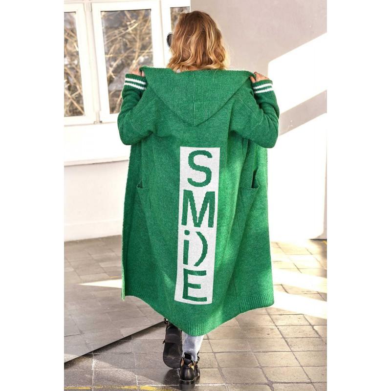 Cardigan Oversize en Maille pour Femme Pull Lâche Col en V Manches Longues Vêtement d'Extérieur Décontracté