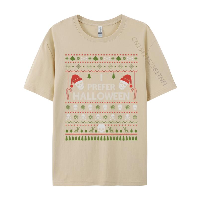 Ich bevorzuge Halloween Weihnachts-Pullover Lustige Hässliche Weihnachts-Feiertags-T-Shirts T-Shirt Hip Hop Modische Oberteile Hemden