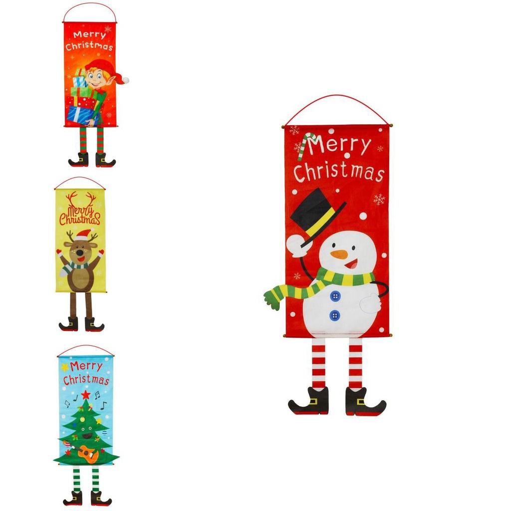 Hochwertige Weihnachts-Veranda-Türbanner-Flagge für Heimdekoration