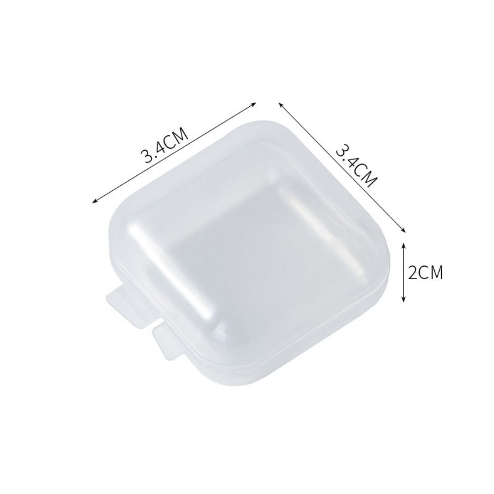 100 Pcs Transparent Mini Storage Box Finishing Square Plastic Case Jewelry Storage Case  Girls Women