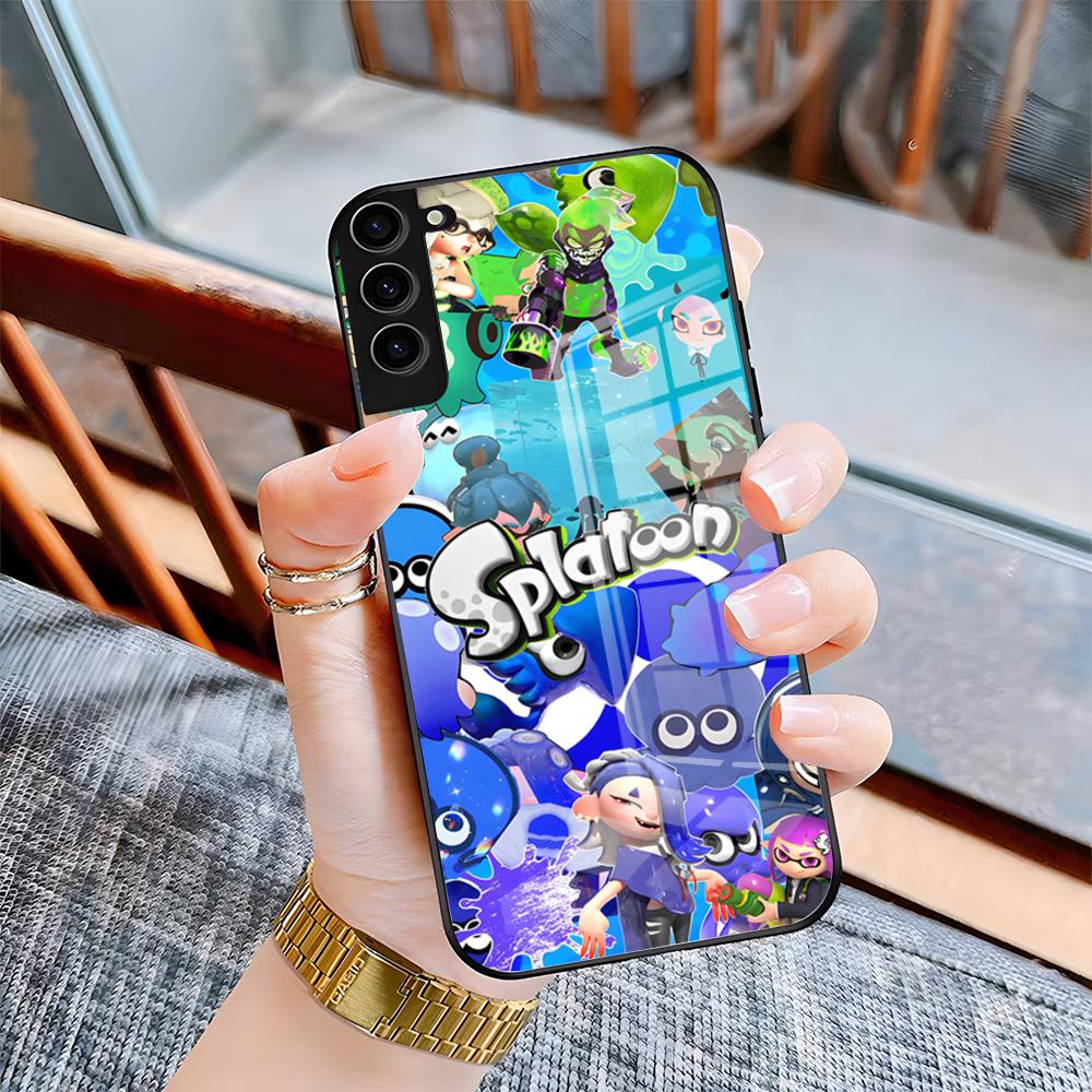 Spiel S-Splatoon Handyhülle Für Samsung A25 A13 A33 5G A54 A36 A35 A56 A52 A14 Stoßfeste Glasabdeckung