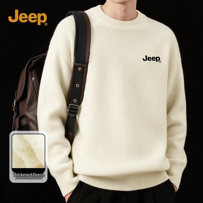 Jeep Men's Fleece-Lined Knit Pullover