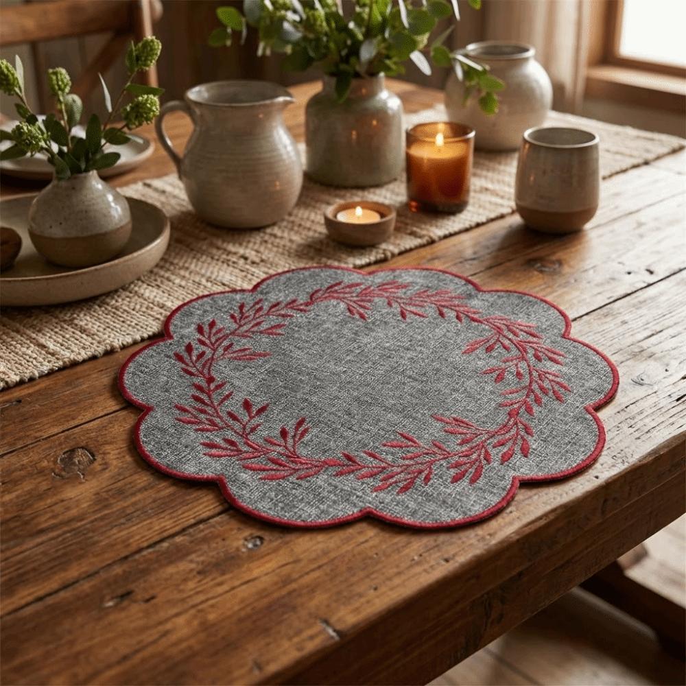 Oil-Proof Insulation Table Mat Washable Flower Coasters Tabletop Protector  Daily Dining