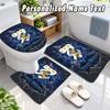 ifk göteborg Custom Name 3Pcs Flannel Bathroom Mat Set Toilet Rug Personalized Bath Decor