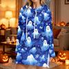 Women's Casual Long Sleeve Halloween Print Hoodie Pullover Top