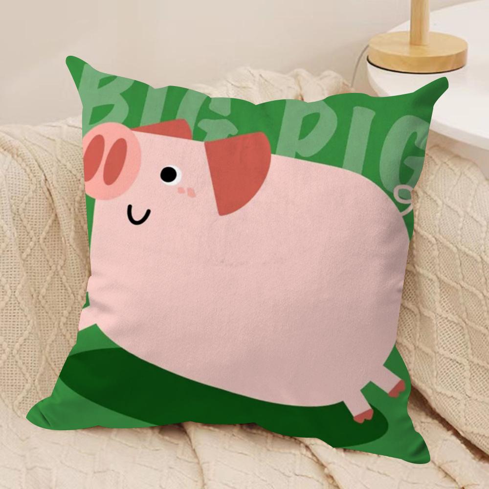 Kawaii Cat Animals Cushion Cover Soft Plush Fabric DoubleSided Printed Cushion Covers for All Seasons Modern HomeDecor Gift