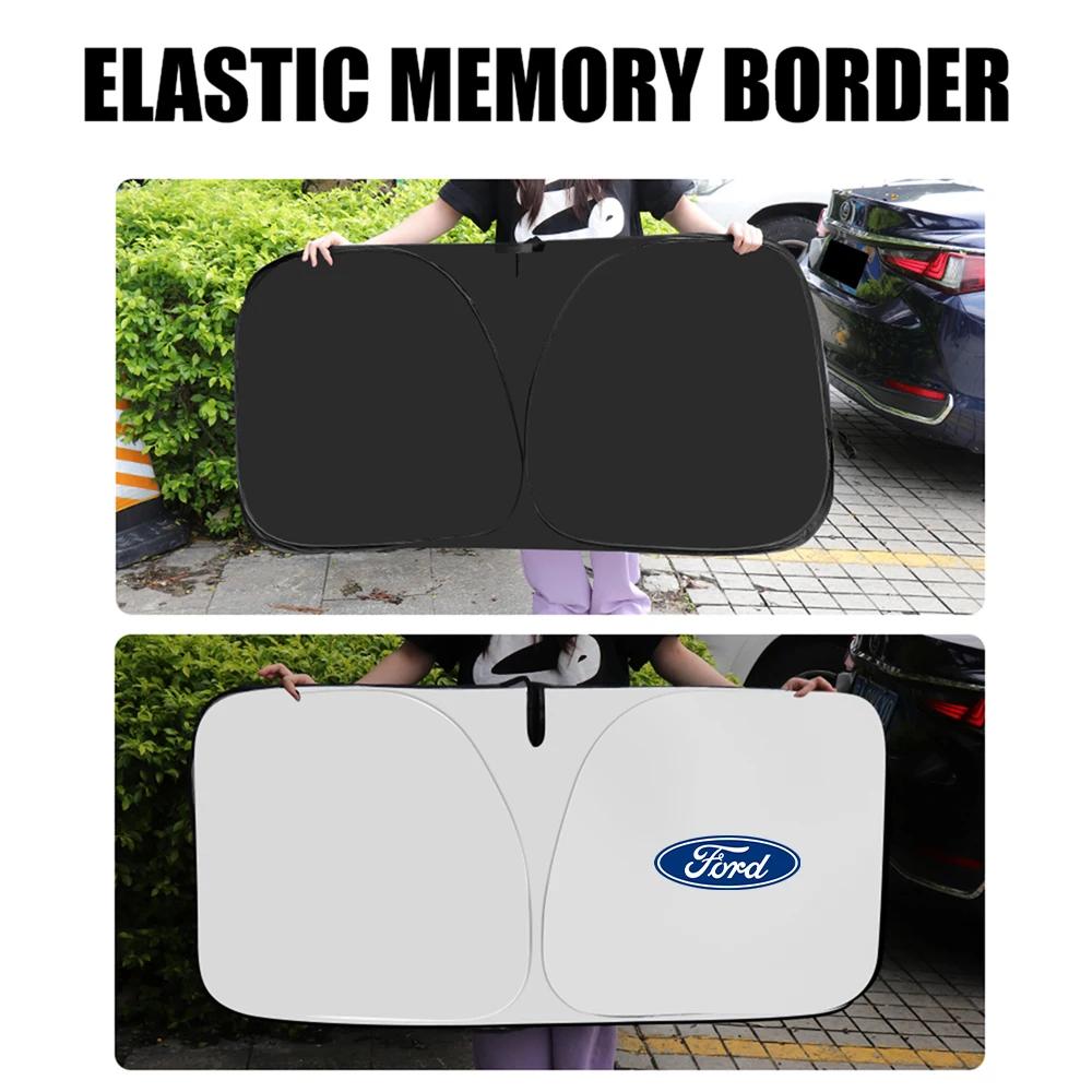 Autosticker Ford Voorruit Zonnescherm Auto Raam Zonnescherm Cover Auto Zonneklep Voor Ford Escape Shelby Edge Kuga Fiesta Mondeo Fu