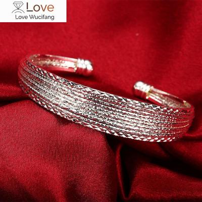 Charms 925 Sterling Silver Luxury Chain Bracelets Bangles Cuff for Women Lady Fashion Classic Party Wedding Jewelry Adjustable