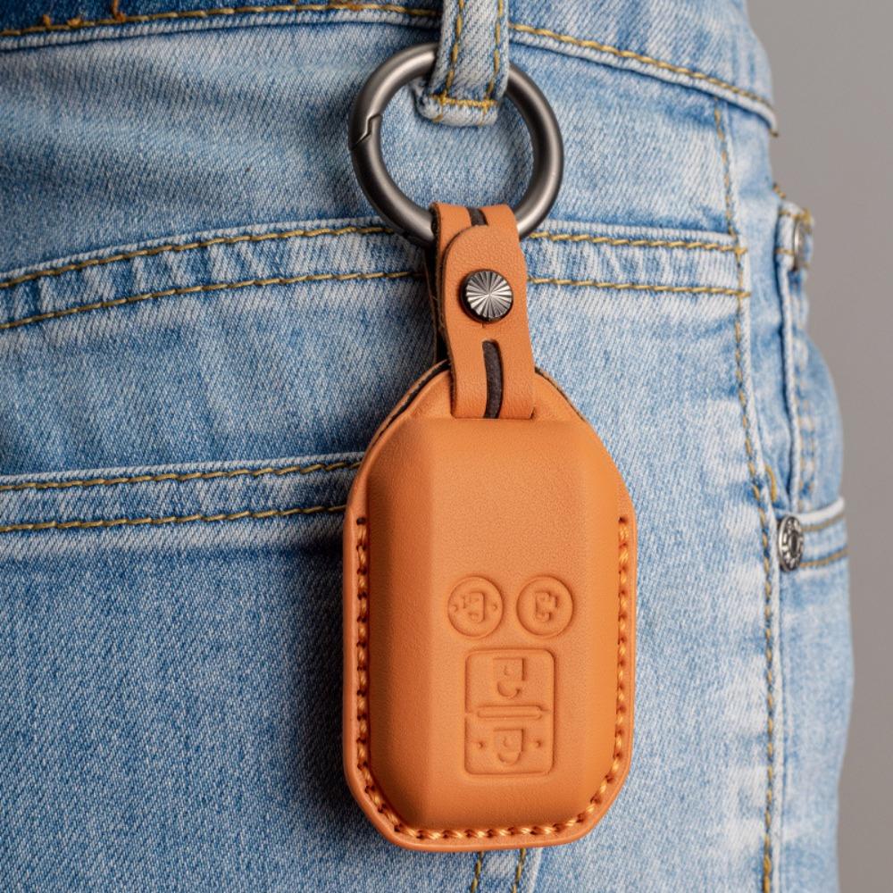 Genuine Leather Key Cover for SUZUKI XL7 Solio Hustler Ertiga Premium Cowhide Key Case