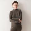 Chic Sequin Stand Collar Cashmere Sweater - Women's Soft Fluffy Knitwear for Autumn/Winter