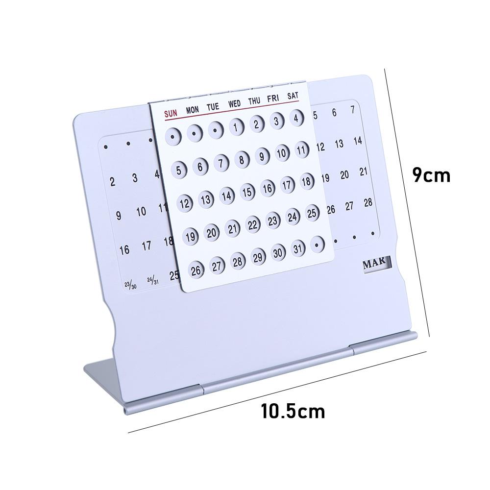 Stationery Aluminum Zinc Zinc Alloy Yearly Calendar Desktop Calendar Schedule Planner Perpetual Calendar