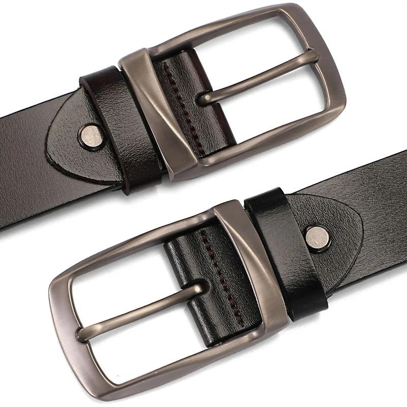 Large Size 105-140 150 160 170cm Cowhide Retro Belt Men's Genuine Leather Needle Buckle Waistband Handmade Casual Trend Belt