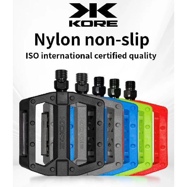 Nylon Anti-Slip Reflective Pedals Chromoly Steel Axle 14mm Lightweight for All Bikes Folding Bike Compatible