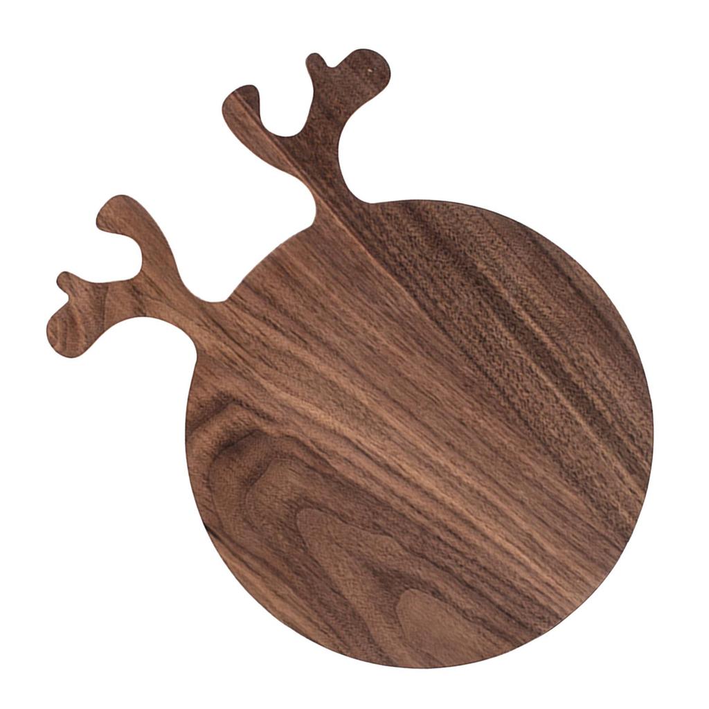 , Baking Tools Chopping Blocks, Snack Tray for Fruits Bread Restaurant - Black Walnut