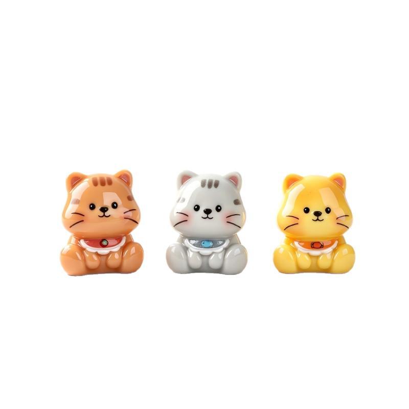 6Pcs Cat Figurine Miniature Diy Decor Lovely Kitten Ornament Home Desk Car Dashboard Micro Landscape Mini Crafts Decoration