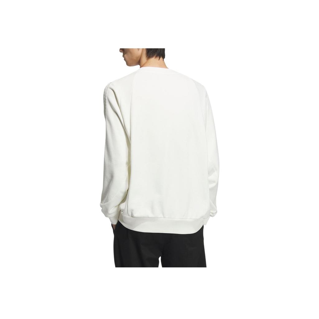Adidas Solid Color Crew Neck Raglan Sweatshirt Men Sweatshirt Han-Jade-White JI6641