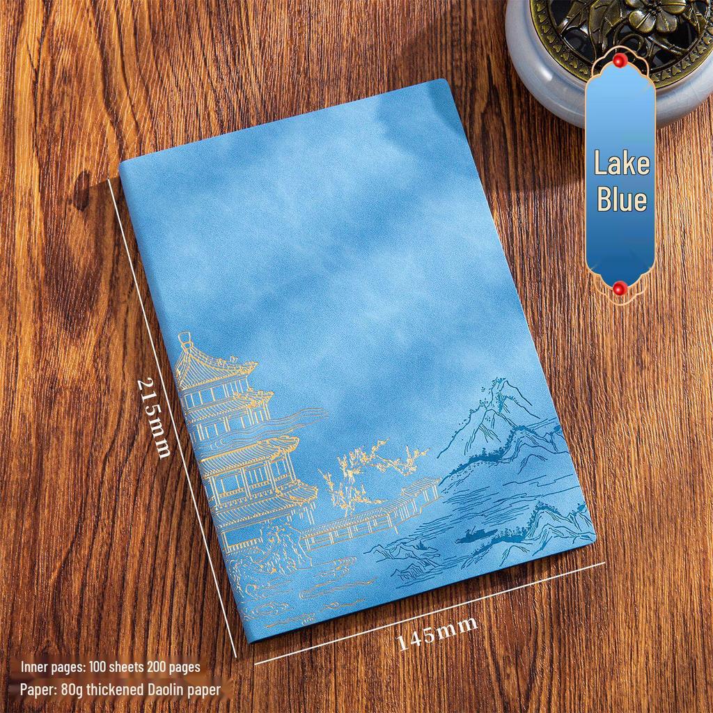 A5 Leather Chinese Style Notebook Gift Set for Business and Office.