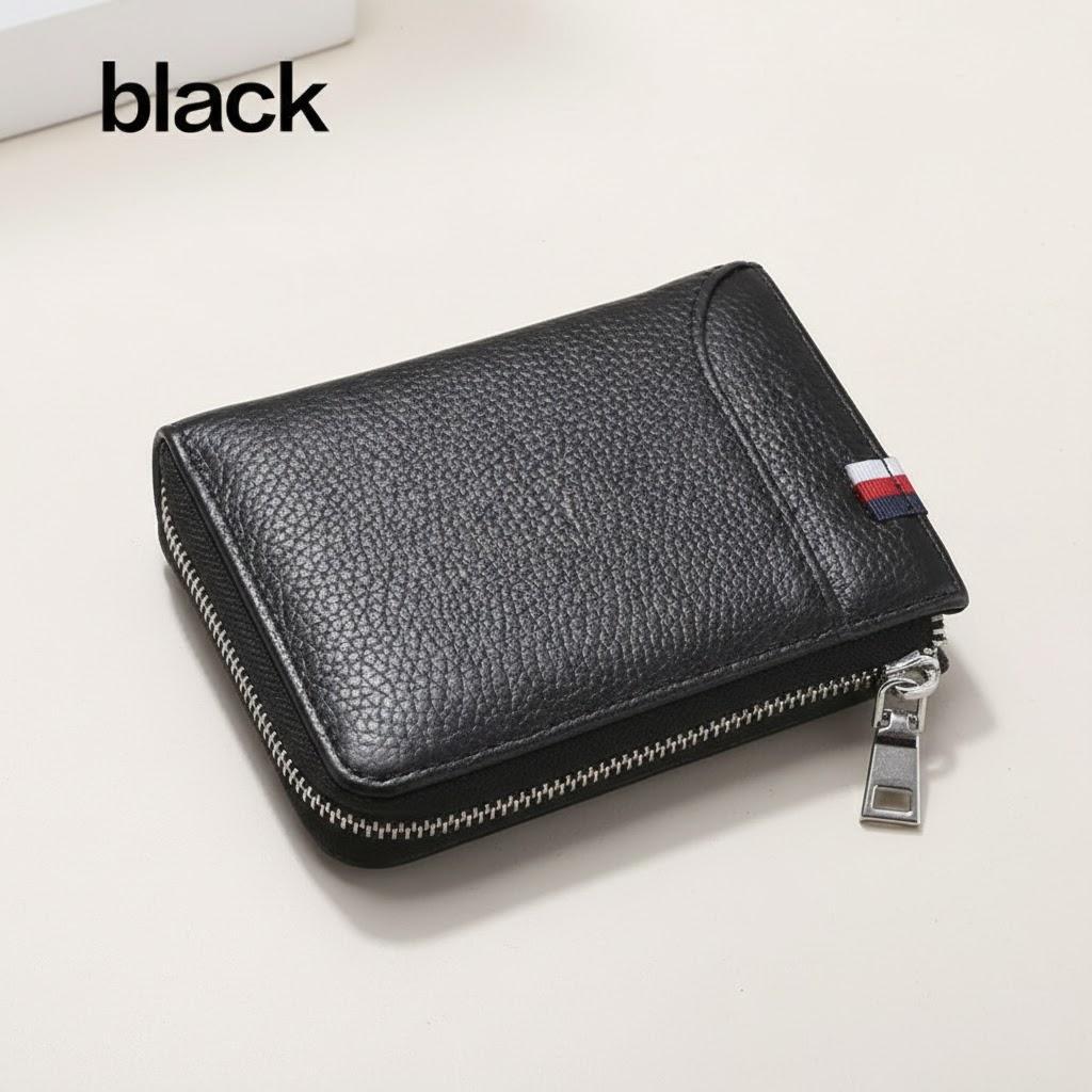 

Slim Portable PU Leather Wallet for Men Mini ID Credit Card Holder Soft Short Wallet Thin Compact Purse Fashion Wallets чёрный