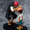 One Piece Anime Characters Red Headed Shanks and Luffy Set Figurines - Anime Character Collection Desktop Car Decoration Gift Height 15cm