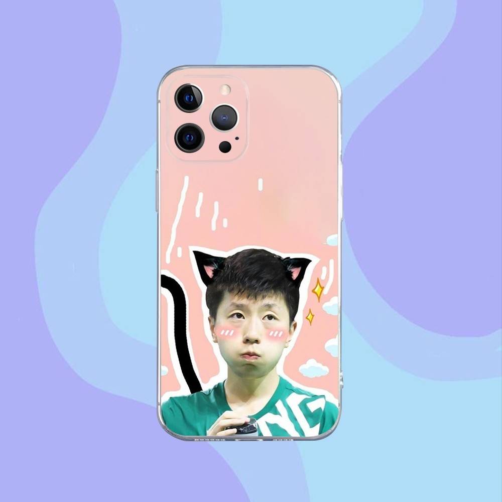 Table Tennis Player Ma Long Phone Case For iPhone 16,15,14,13,12,11 Pro,Max,Plus,X,XS,XR,SE,Mini Transparent Silicone Soft