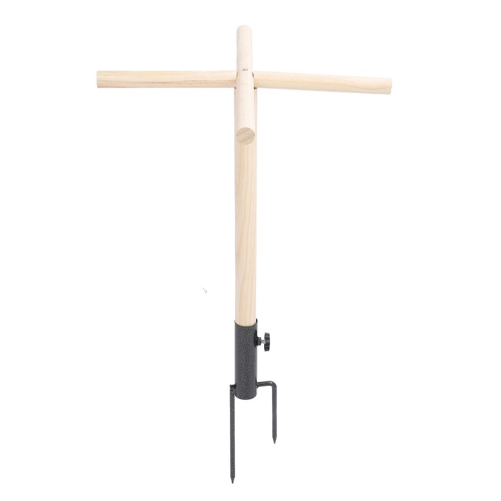 Hölzerner Hühnerständer Spielzeug Multifunktionale Vögel Trainingsast Sitzstange mit Metall Erdspieß für