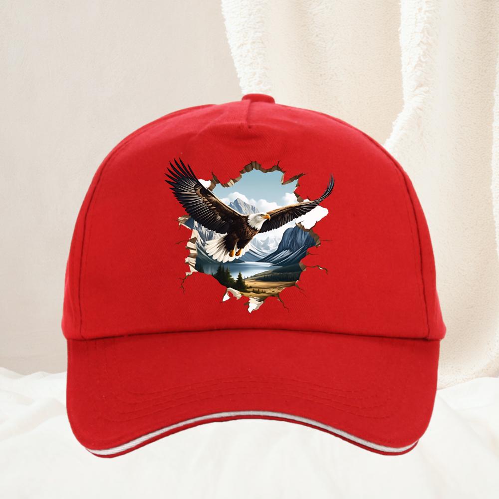 Eagle Soaring in the Sky D print Baseball Cap fashion Unisex Unisex eagle hat versatile outdoor sun protection hats Adjustable