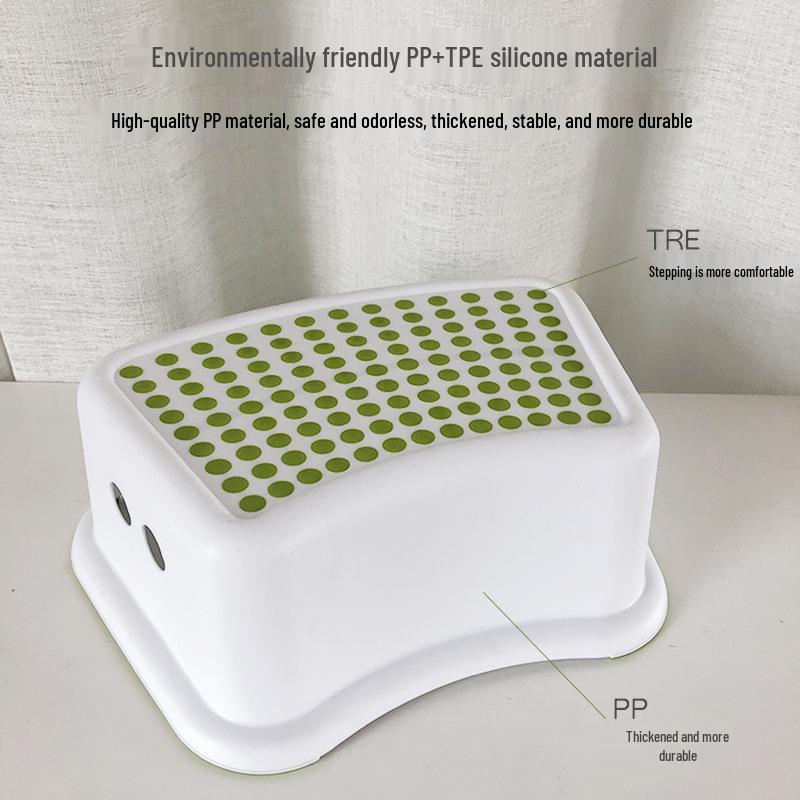 Children's Plastic Bathroom Footstool - Small, Portable & Heightening.