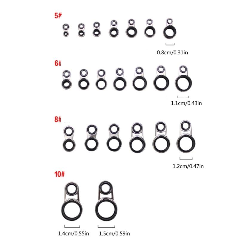 Fishing Rod Guides Set Tip Repair Set Rod Repair Set Fishing Accessories Fishing Rod Guide Rings Fishing Rod Guides Tip