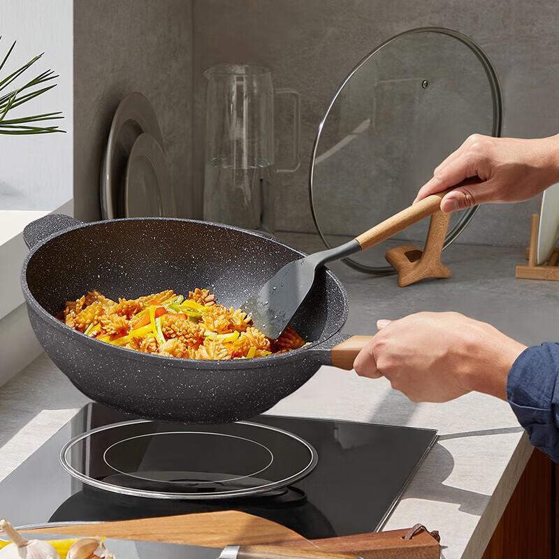 Supor Maifan Stone Non-stick Flat-Bottom Wok