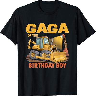 Gaga Of The Birthday Boy Construction Family Party T-Shirt