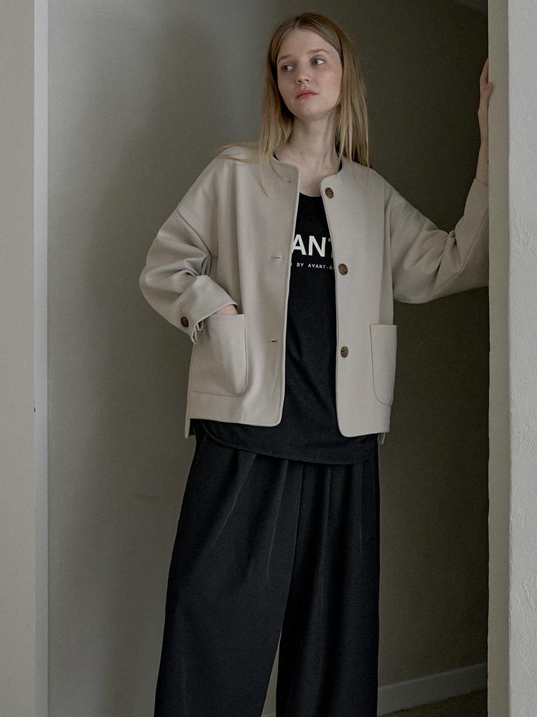 Avant-G Overfit Round Tr Jacket - Beige